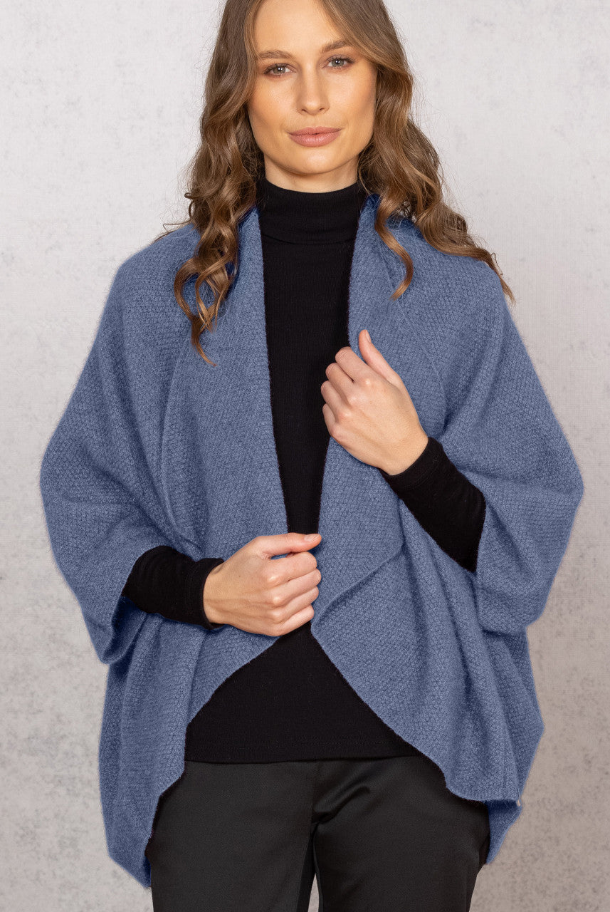 Noble Wilde - Merino & Possum Longline Wrap (NW3082) in Bahama