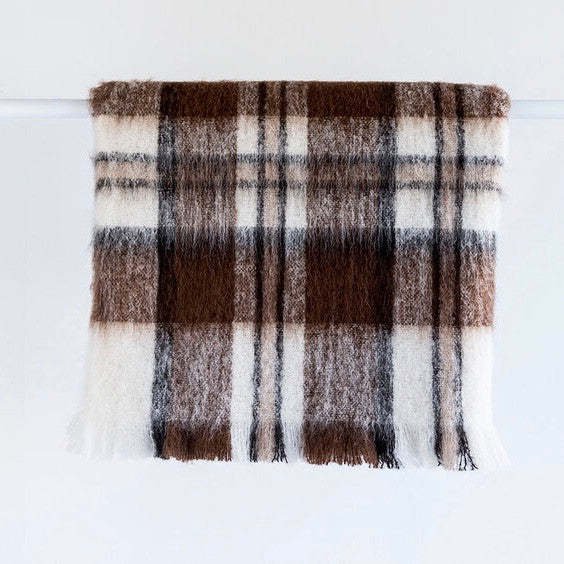Apache colour Alpaca fleece throw.