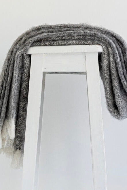 Blanket folded over chair