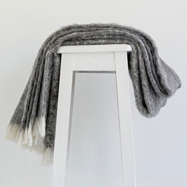 Blanket folded over chair