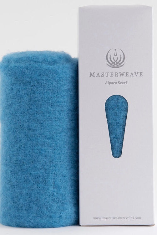 Alpaca scarf in colour Blue