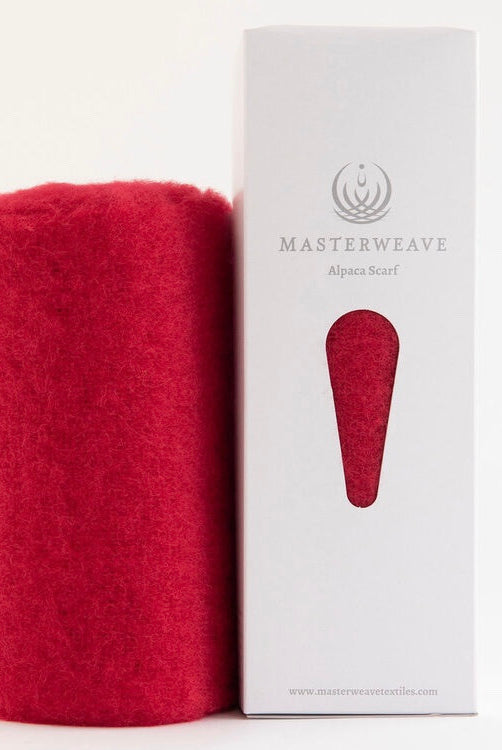 Alpaca scarf in colour Red