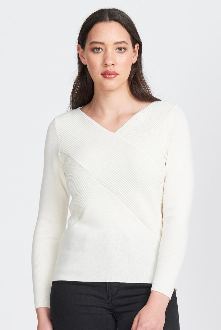 Royal Merino - 100% Merino Rib Wrap V (RM2055) Natural