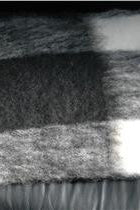 Folded Alpaca fleece throw in Friesian colour.