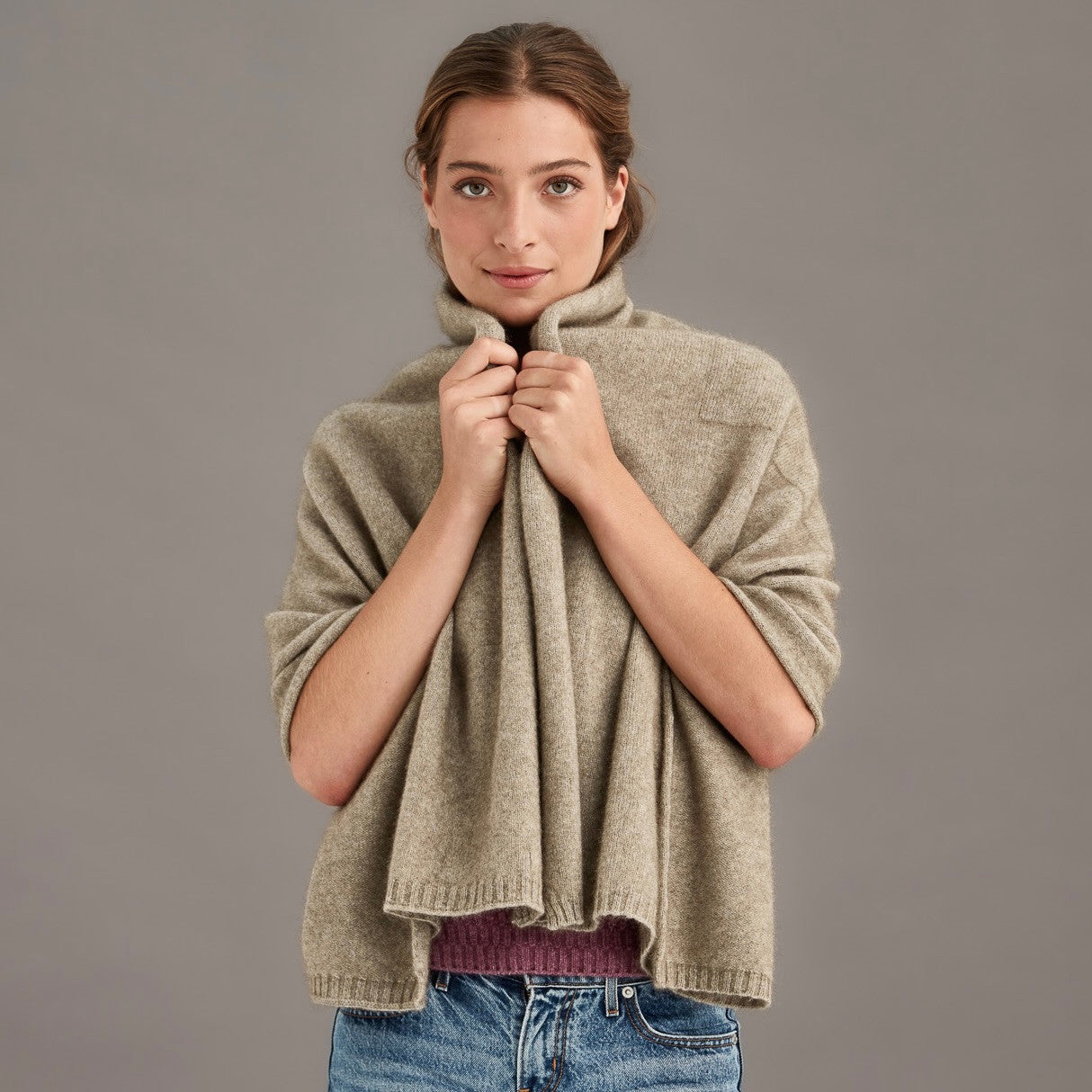 McDonald - Merino & Possum Travel Throw (699) in the colour Mocha