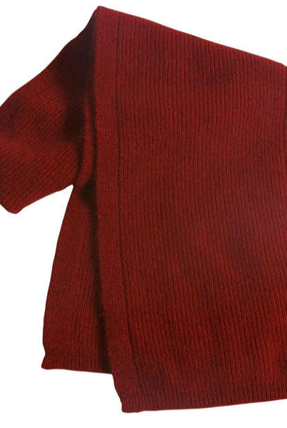 McDonald - Possum & Merino Fine Ribbed Scarf (671)