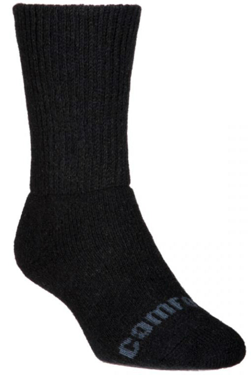 Merino and Possum socks side angle. Colour Black