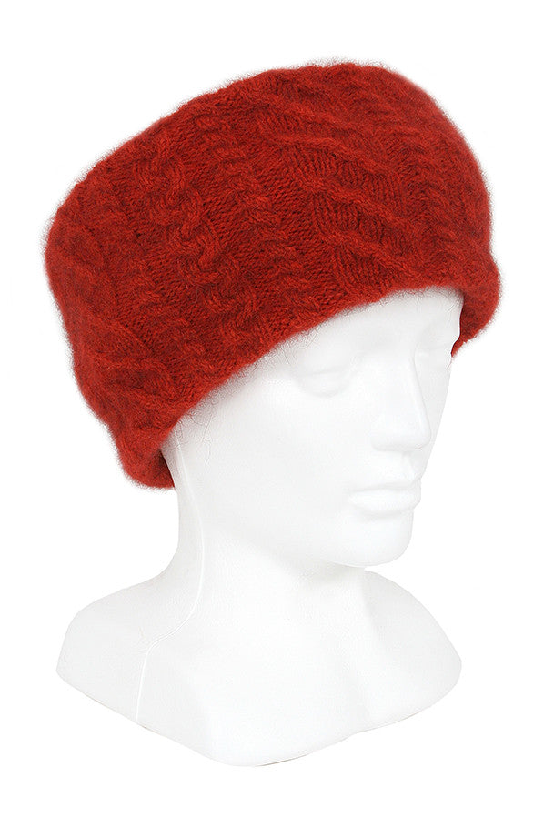 Pumpkin colour headband on mannequin