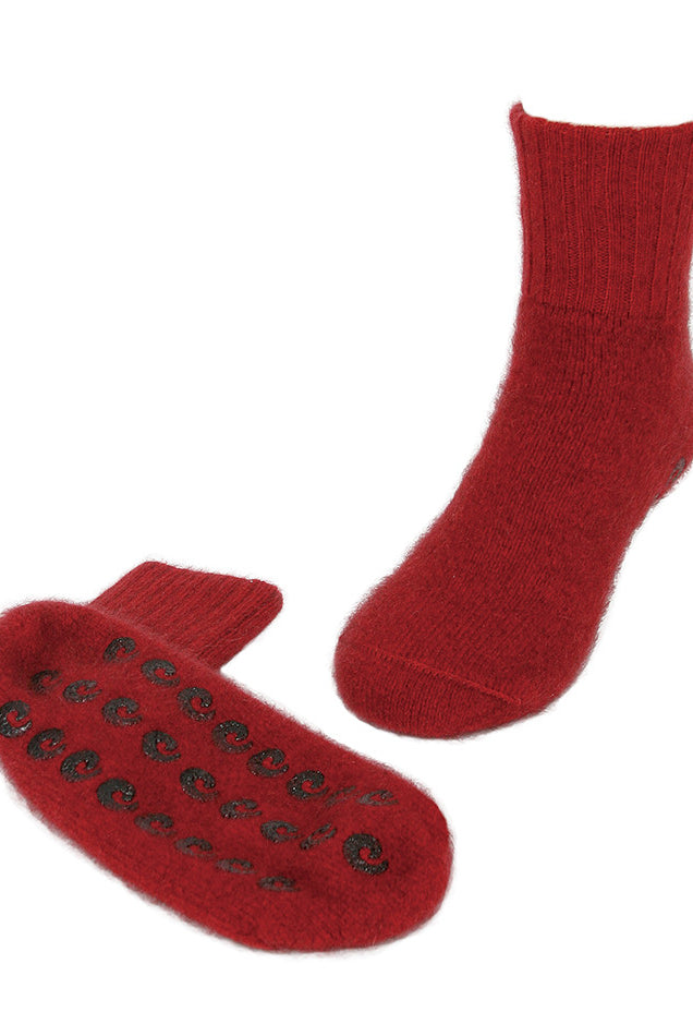 Lothlorian - Merino & Possum House Sock (9933) Red