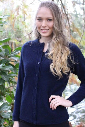 Button up cardigan in colour Midnight