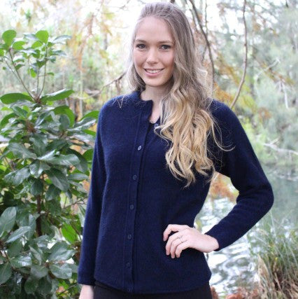 Button up cardigan in colour Midnight