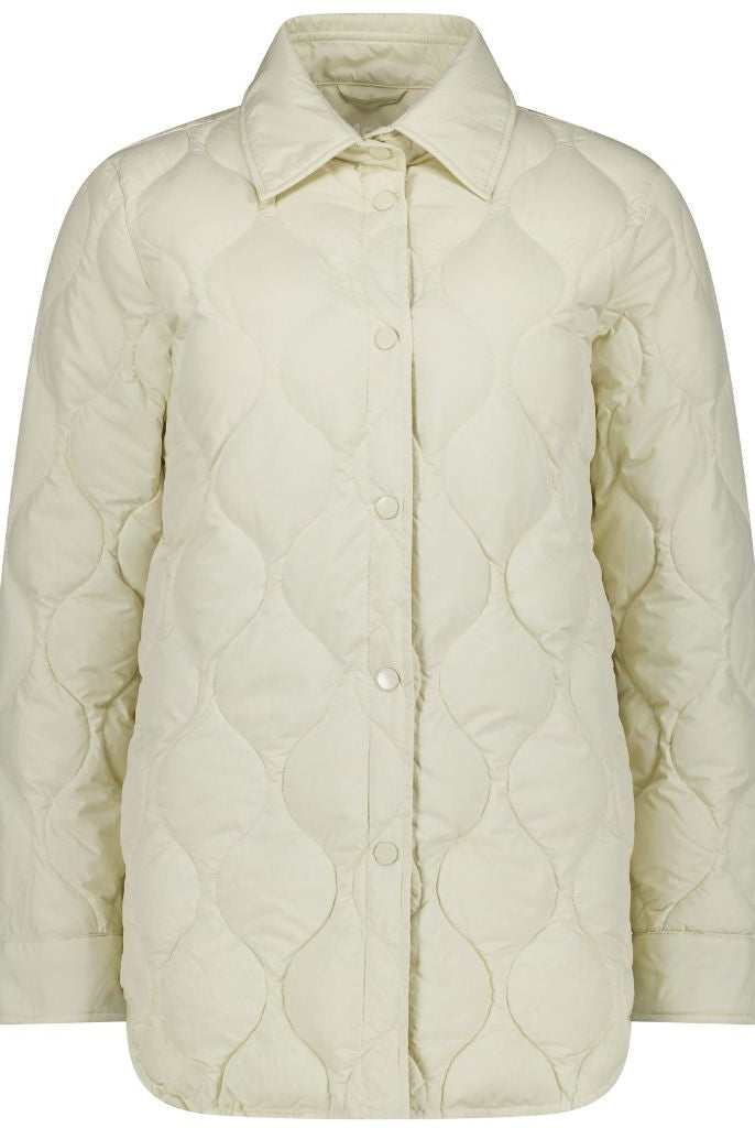 Moke - Ash Down Overshirt in the colour Cream.