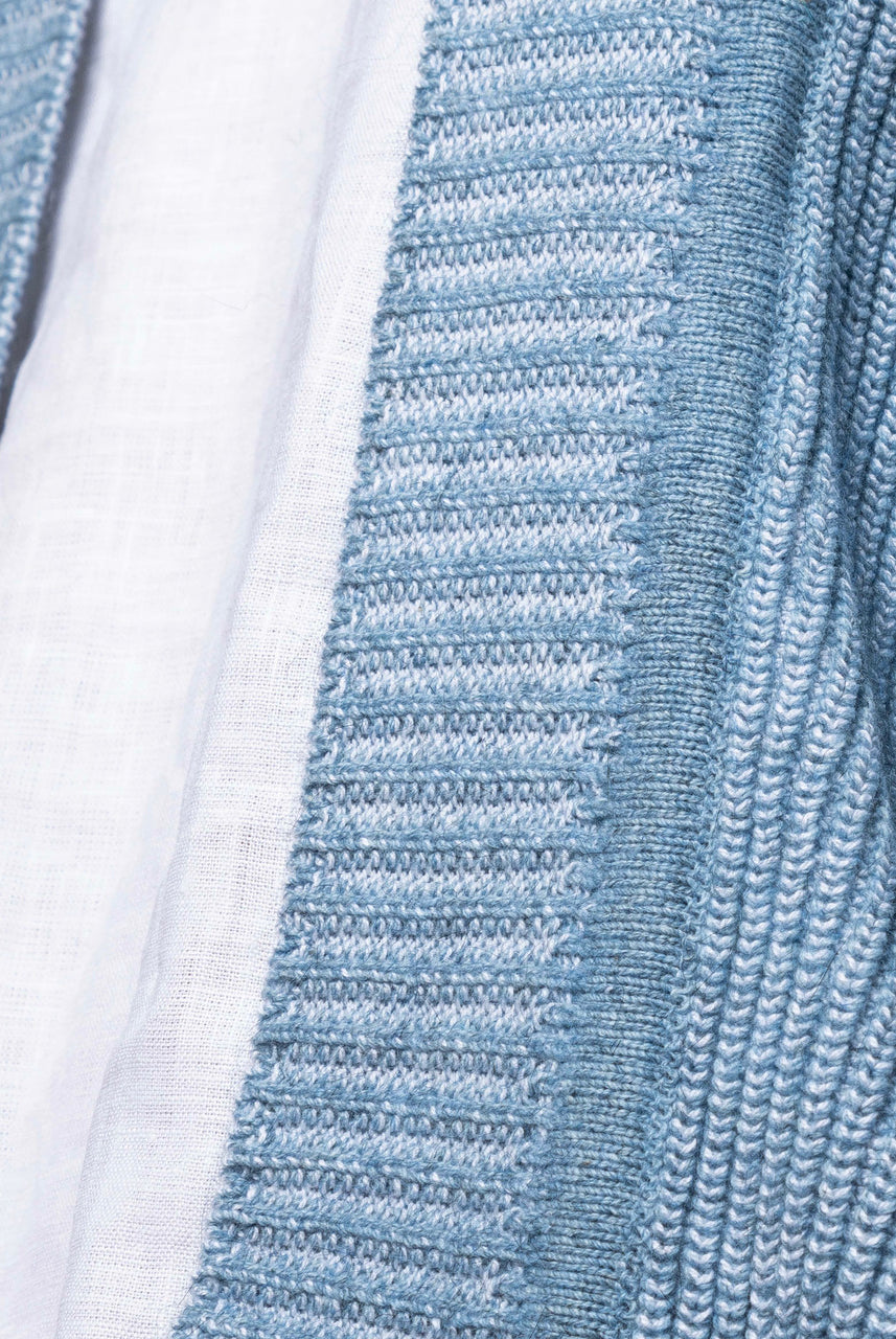 Noble Wilde Saisons - Serene Cardigan in Skyway/White