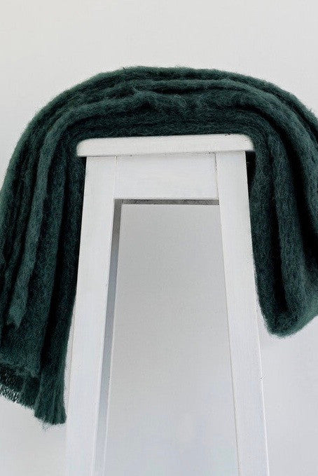 Bottle colour mohair rug