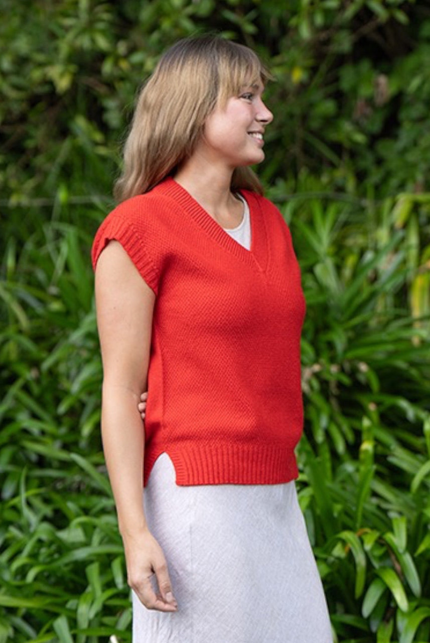 Lothlorian - Cotton & Merino Evie Vest (CM105) Mandarin