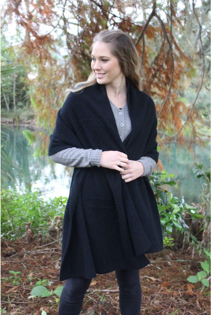 Chevron wrap in colour Black