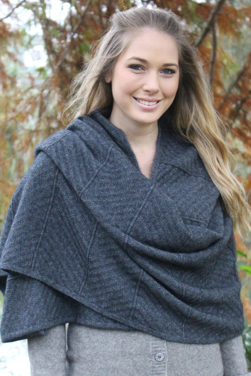 Chevron wrap in colour Charcoal