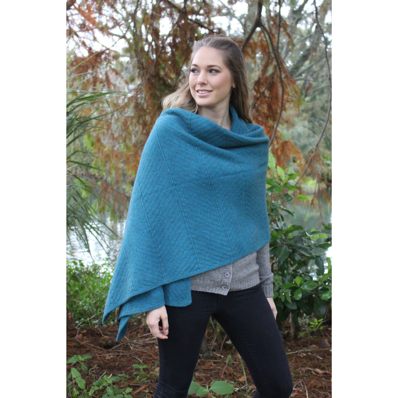 Chevron wrap in colour Teal