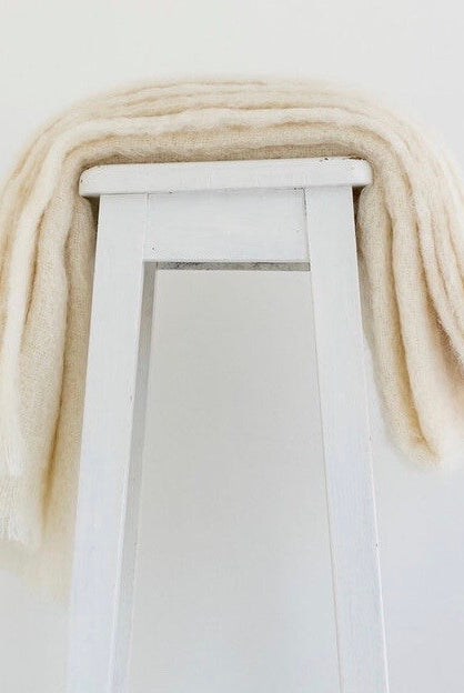 Cream colour mohair rug