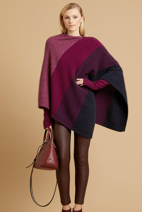 Amaranth colour Poncho