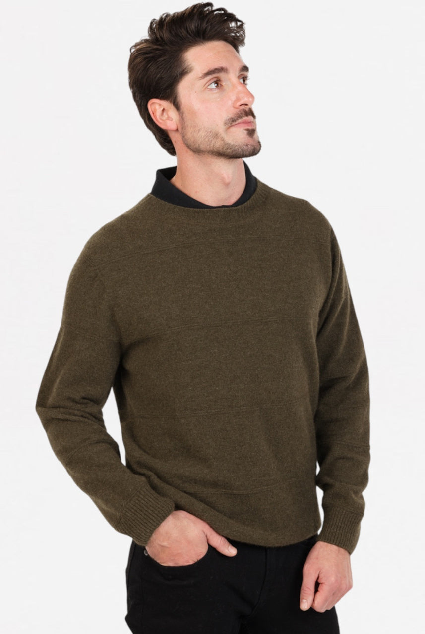 Native World - Men's Ripple Stitch Sweater (NB438) Fern