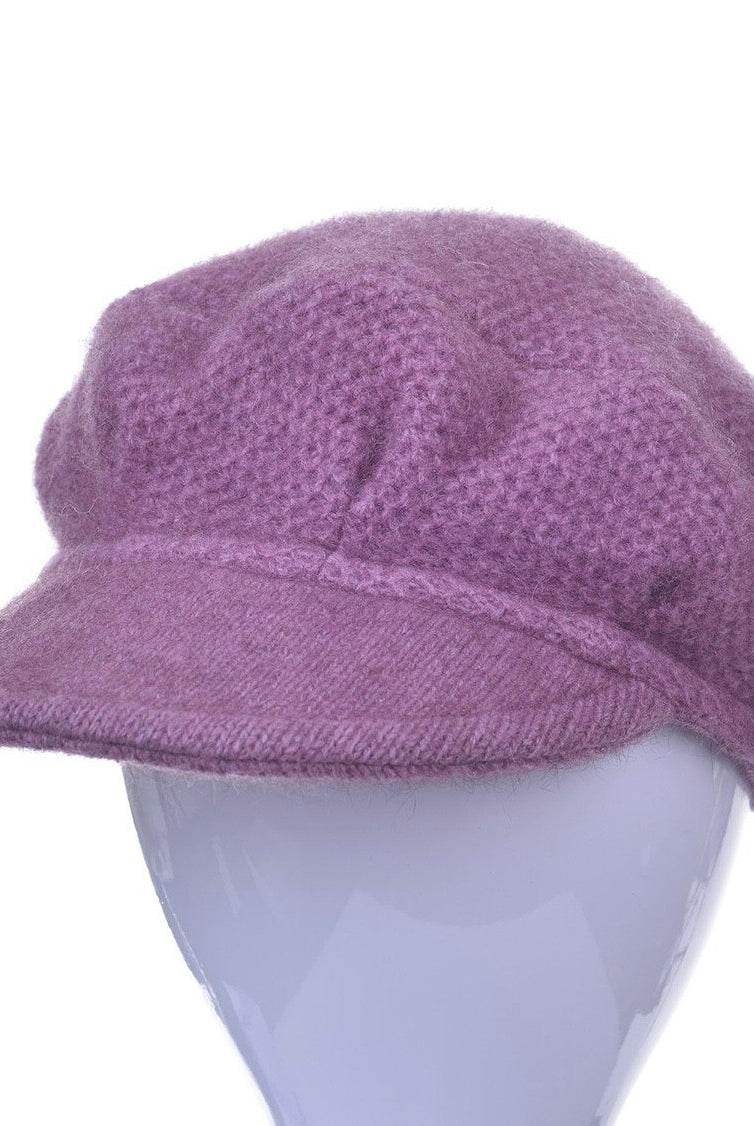 Soft peak hat in colour Heather