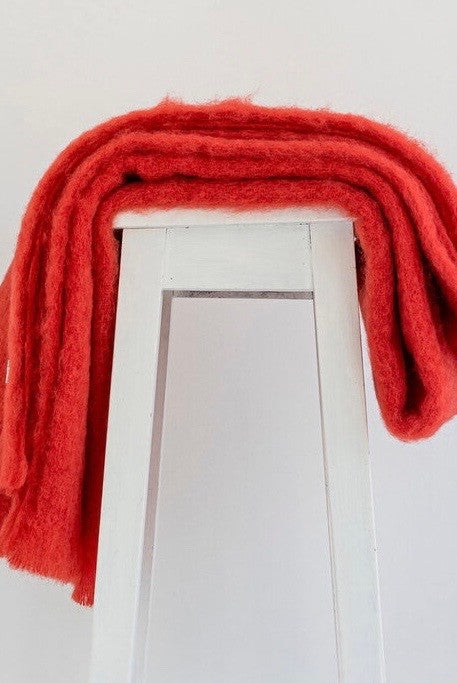 Hibiscus colour mohair rug