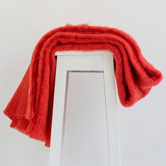 Hibiscus colour mohair rug
