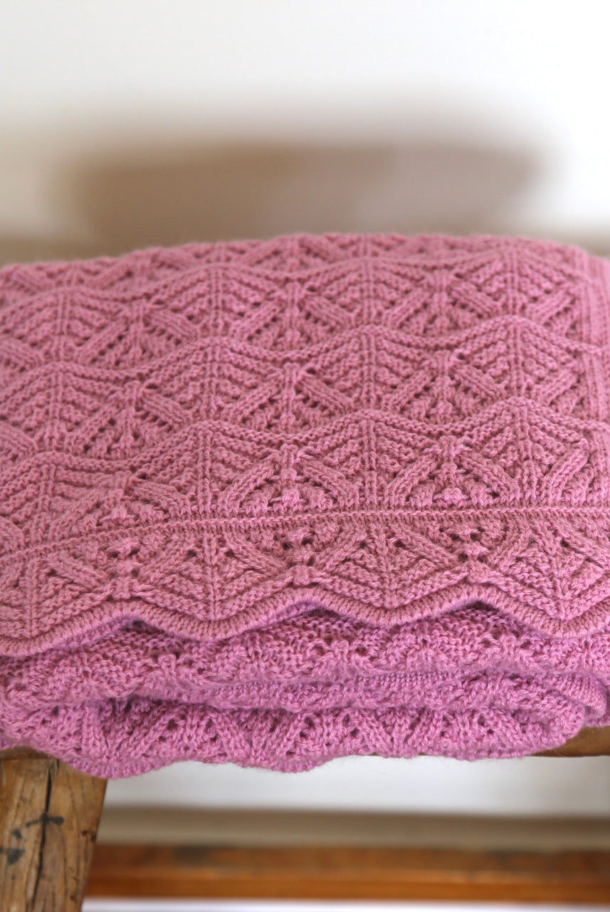 Natures Best Baby Alpaca Shawl (w15-45)Rose
