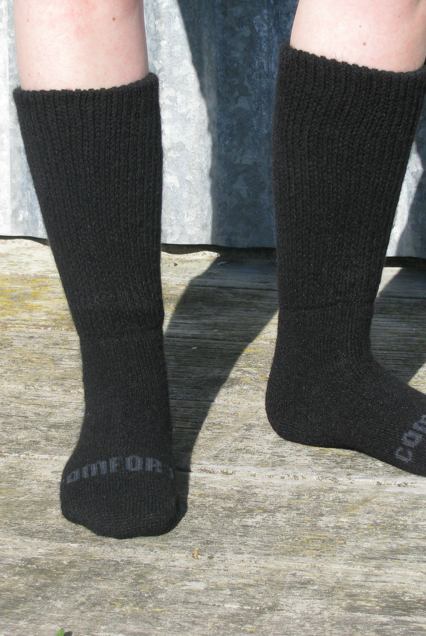 Merino and Possum socks. Colour Black