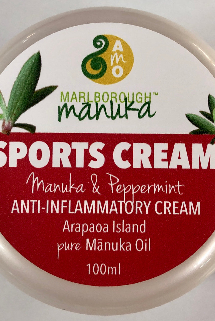 100ml pot of sports cream with red and white label.