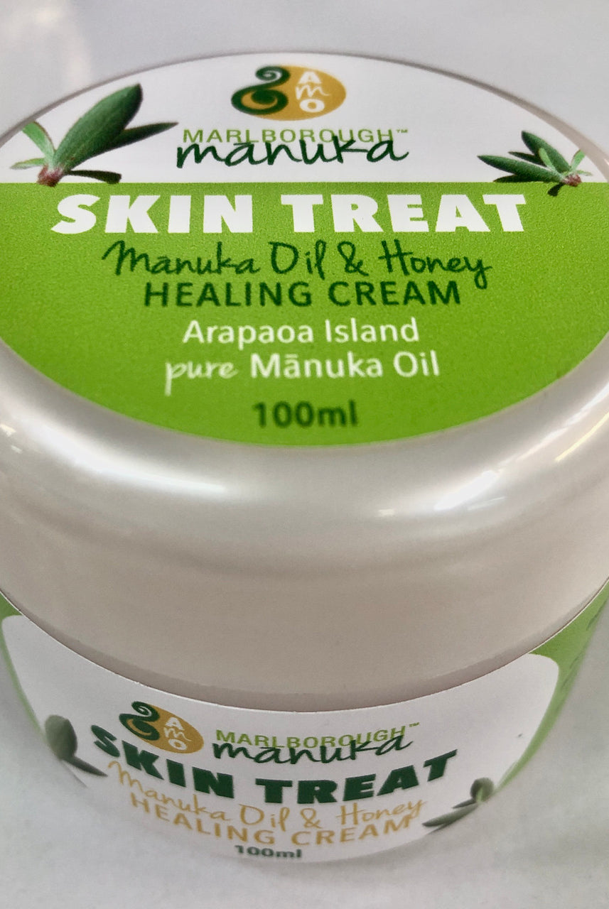 Side view of 100ml pot of healing cream.