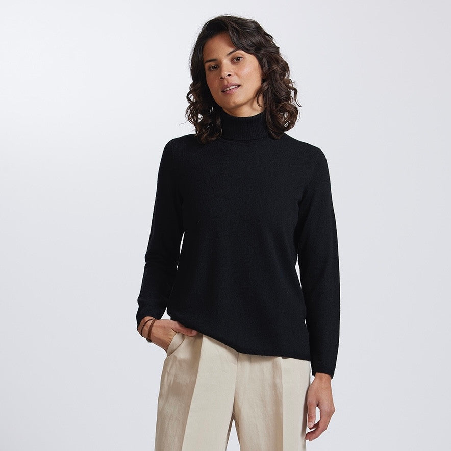 Royal Merino - 100% Merino - Classic Polo, Black.