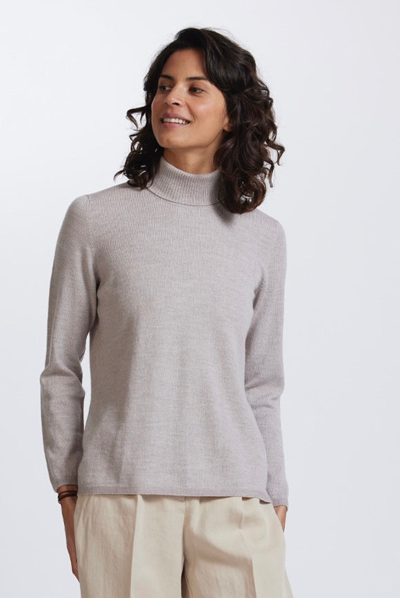 Royal Merino - 100% Merino - Classic Polo, Light Sand.