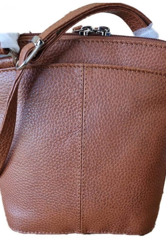 Baron & Burton - Small Genuine Leather Handbag (23822) Tan