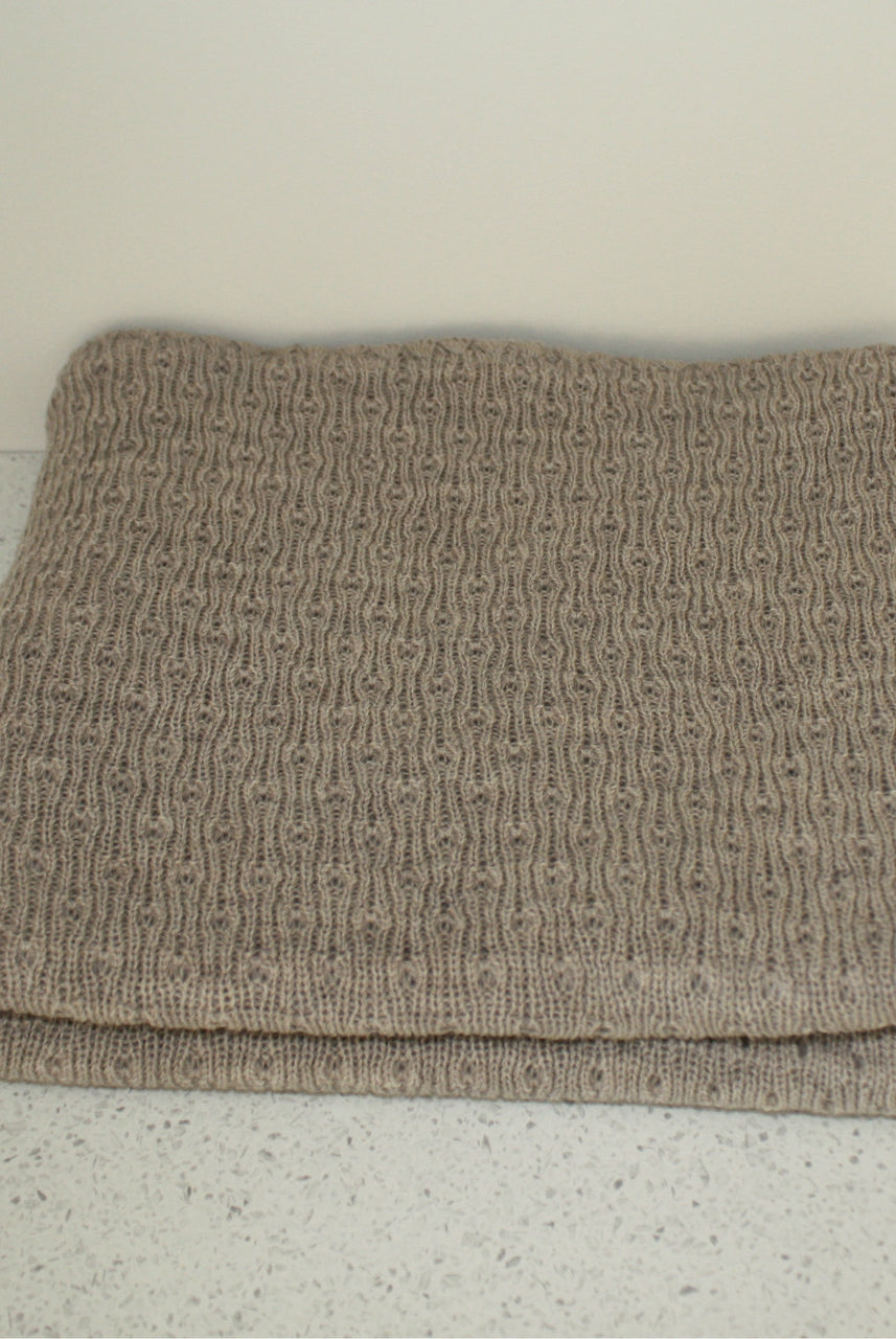 Bauge coloured baby blanket.