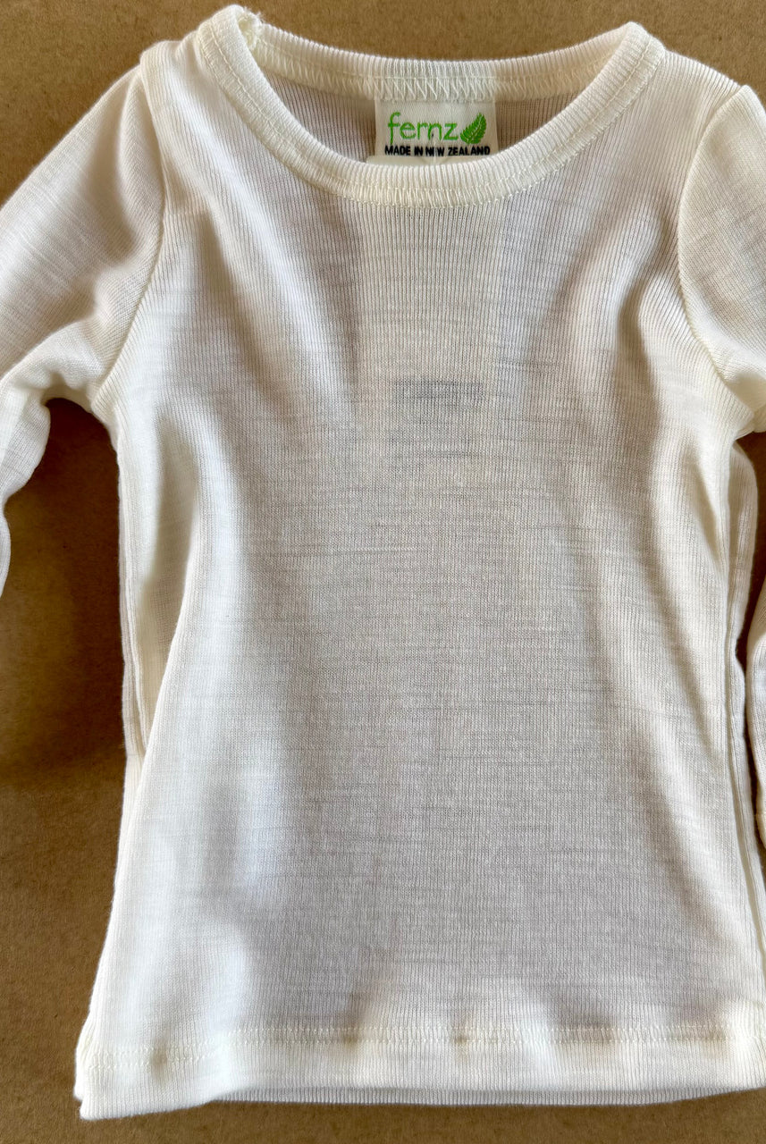 Fernz - Superfine Merino Wool Long Sleeved Babies Top (F800TL)