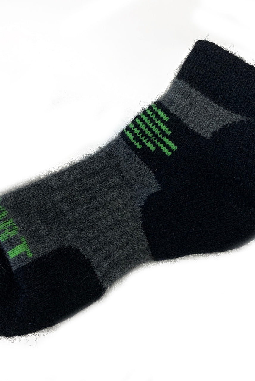 Close up of mens ankle sock, colour Riverstone
