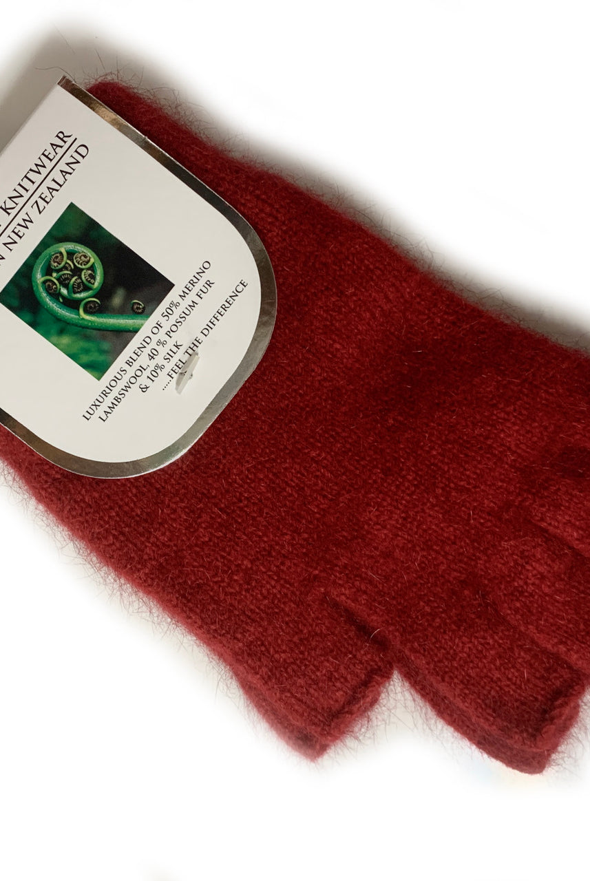 Koru - Merino & Possum Fingerless Gloves (KO50)Rata