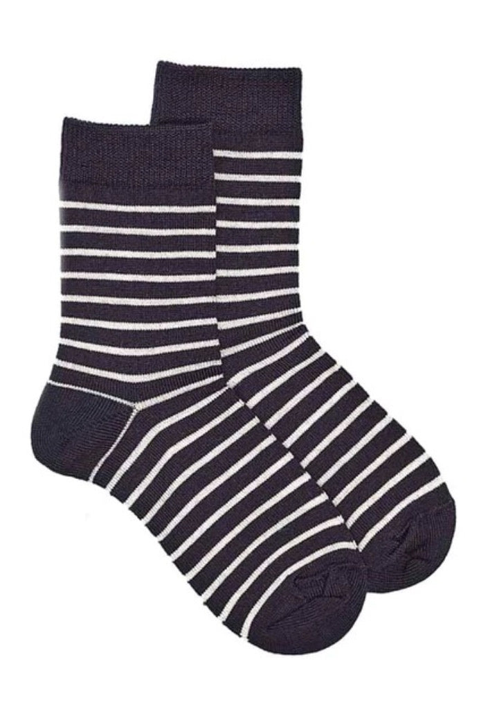 Norsewear - Merino Childs Fine Stripe Sock (DB8645)Navy
