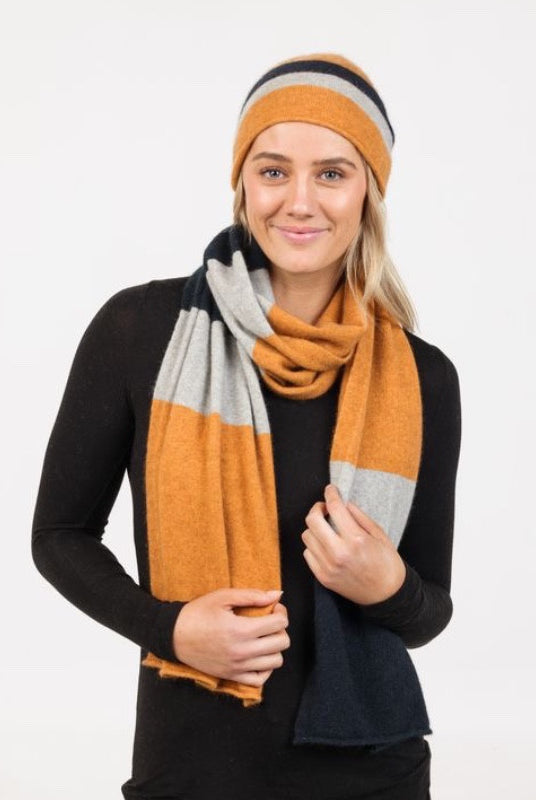Native World - Possum & Merino Travel Beanie (NX825)Ginger Stripe