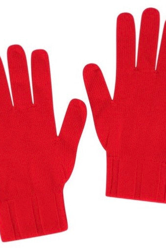 Royal Merino - 100% Merino Rib Glove - Tamarillo