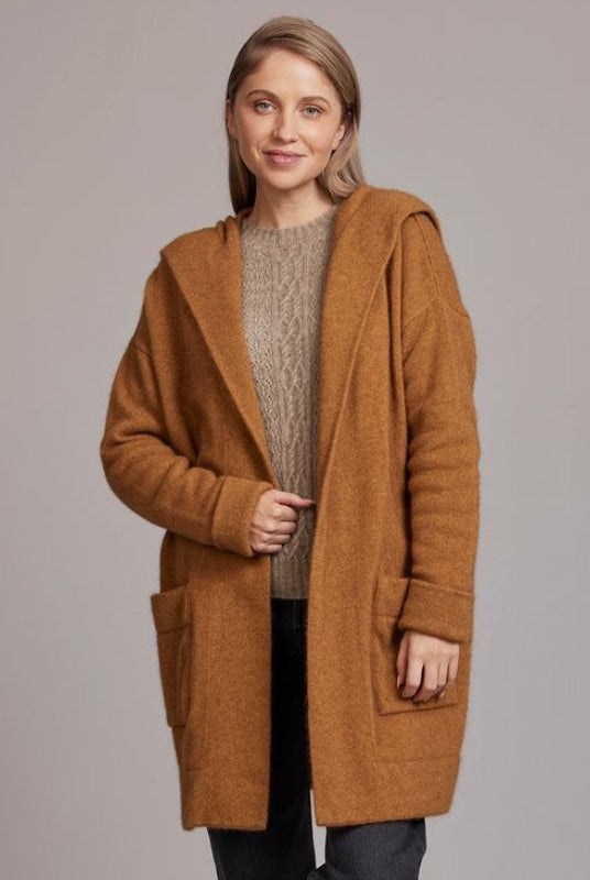 McDonald - Merino & Possum Oversized Hood Jacket (5013) Honeycomb