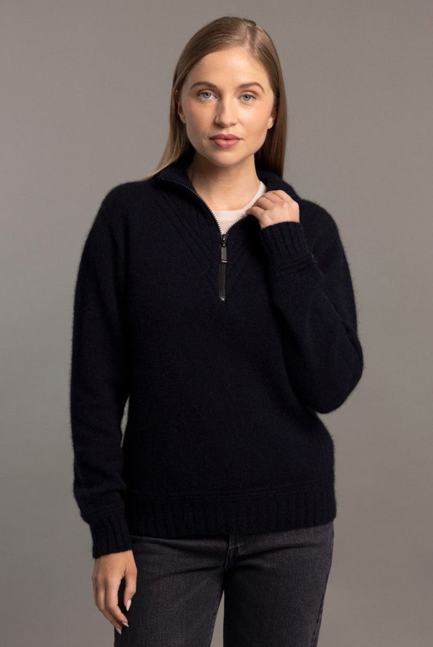 McDonald - Merino - Possum Ridge Funnel Neck (5040) Navy