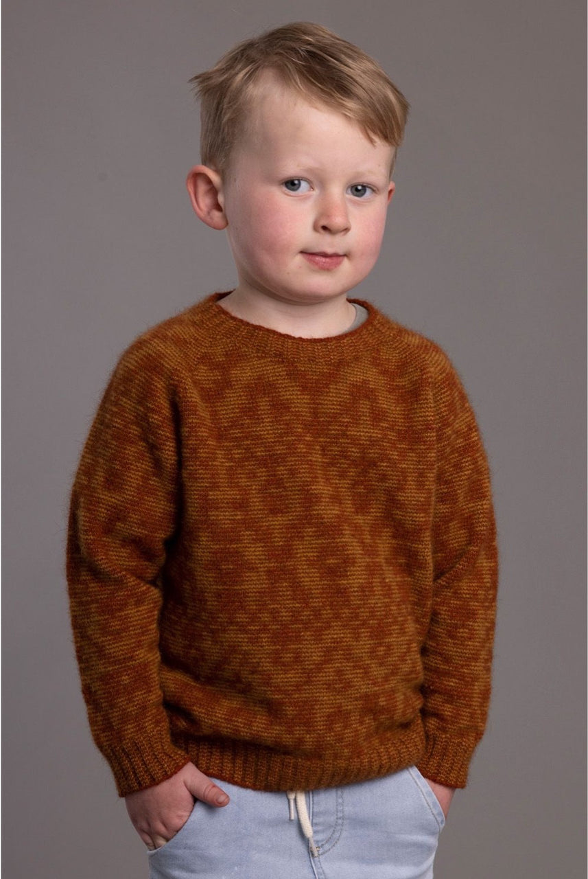 McDonald - Possum and Merino Children's Fair Isle Sweater (3003) Spice/Honeycomb