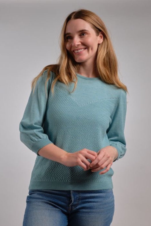 Country Laine - Merino 3/4 Sleeve Yoke Jumper (CL0060)