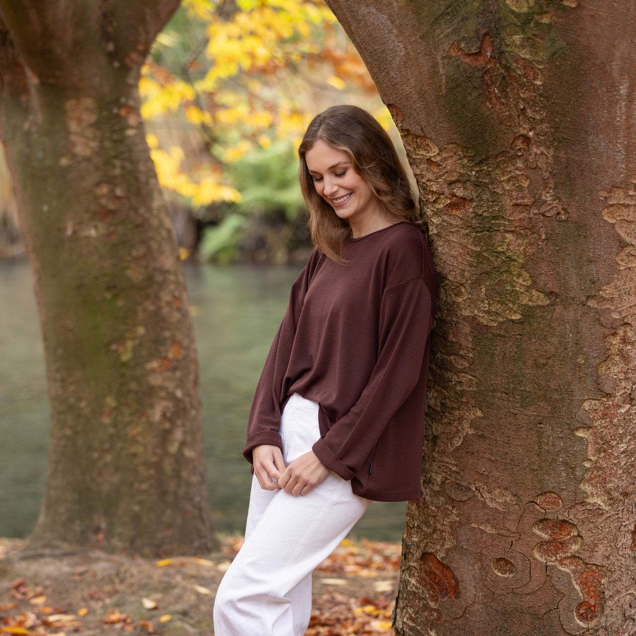 Bay Road Merino - Amber Boat Neck (BR892) Espresso