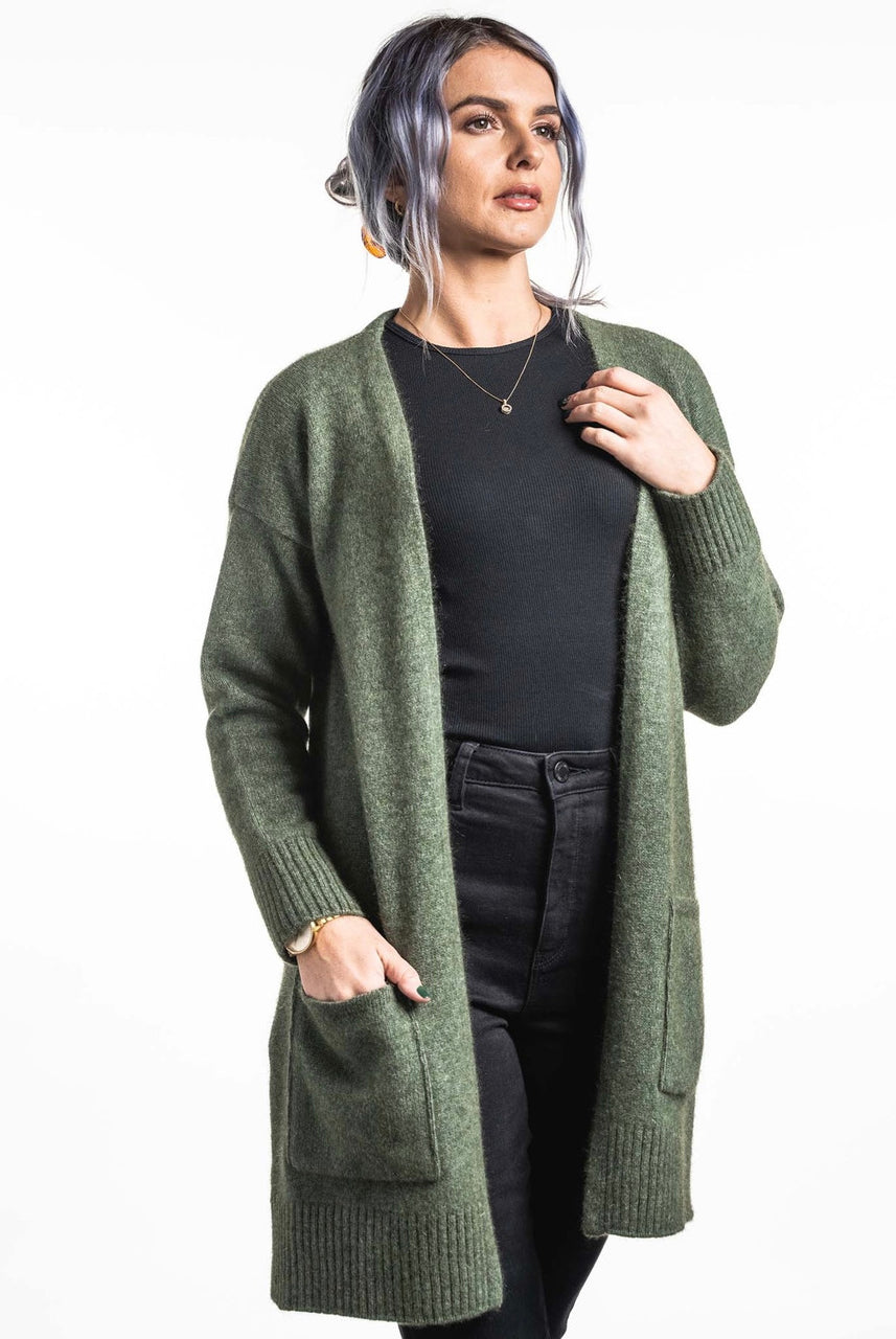 Koru - Merino - Possum Longline Cardigan (KO544)