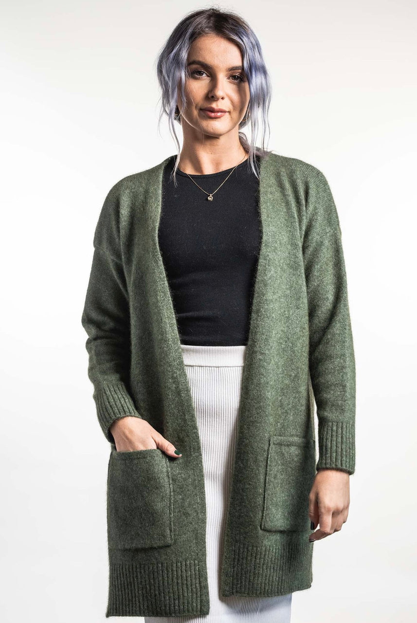 Koru - Merino - Possum Longline Cardigan (KO544)