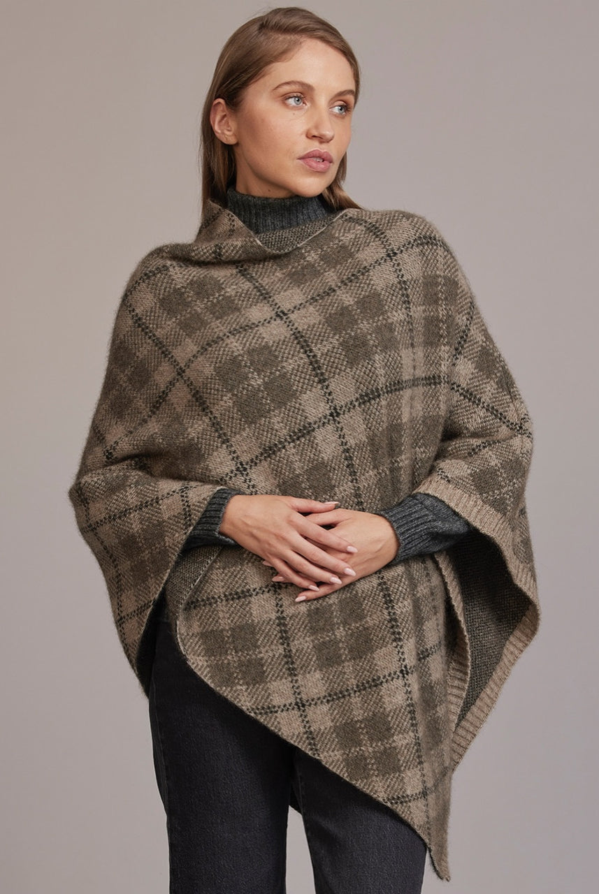McDonald - Merino - Possum Tartan Pocho (5051) Ash.